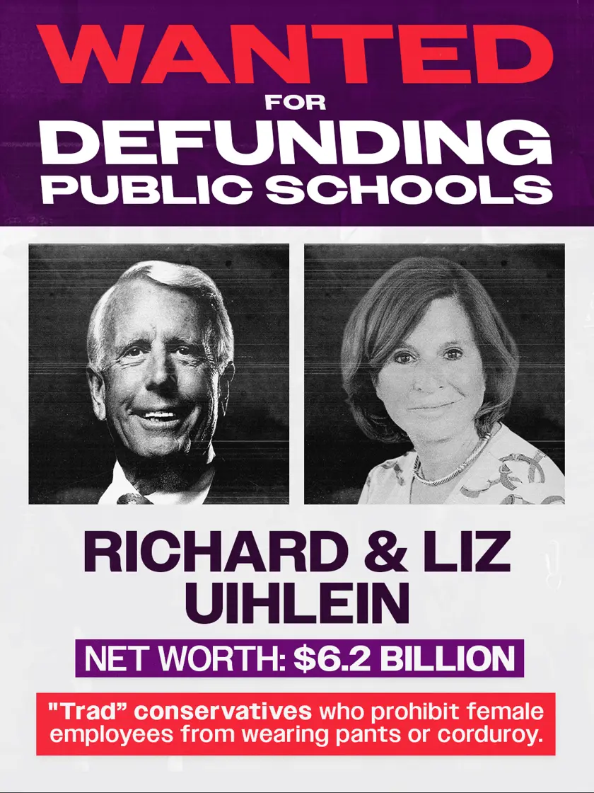 Richard and Elizabeth Uihlein shareable graphic